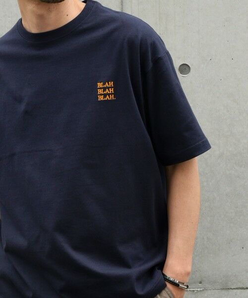 SHIPS / シップス Tシャツ | 【WEB限定】SHIPS any: BLAH BLAH BLAH.ワンポイント 刺繍 ルーズ Tシャツ(ユニセックス)◇ | 詳細30