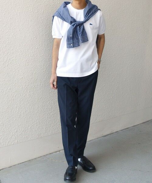 SHIPS / シップス Tシャツ | 【SHIPS any別注】LACOSTE: ワンポイント ロゴ ピケ クルーネック Tシャツ 25SS◇ | 詳細1