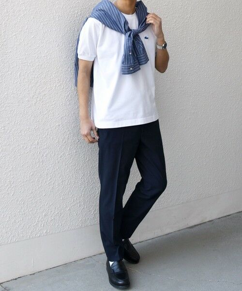 SHIPS / シップス Tシャツ | 【SHIPS any別注】LACOSTE: ワンポイント ロゴ ピケ クルーネック Tシャツ 25SS◇ | 詳細2