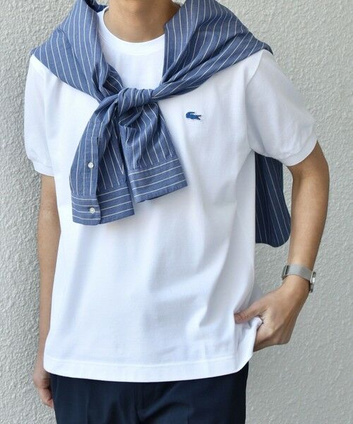 SHIPS / シップス Tシャツ | 【SHIPS any別注】LACOSTE: ワンポイント ロゴ ピケ クルーネック Tシャツ 25SS◇ | 詳細3