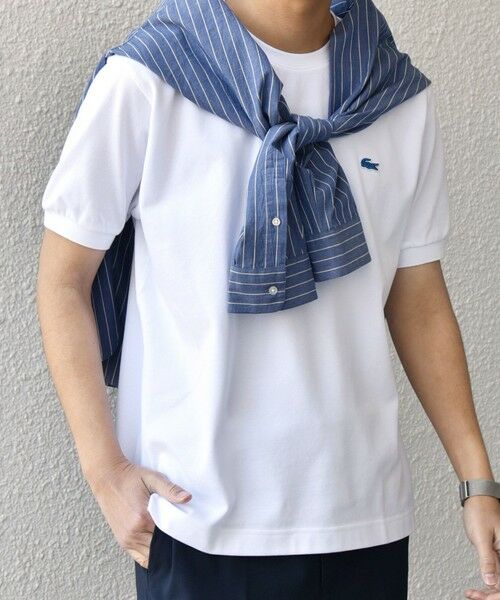 SHIPS / シップス Tシャツ | 【SHIPS any別注】LACOSTE: ワンポイント ロゴ ピケ クルーネック Tシャツ 25SS◇ | 詳細5