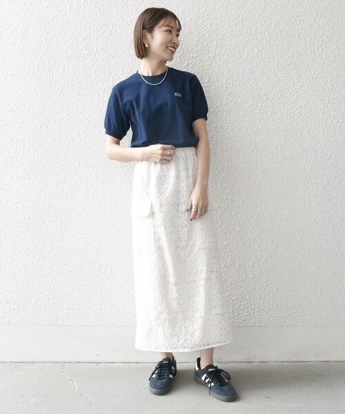 SHIPS / シップス Tシャツ | 【SHIPS any別注】LACOSTE: ワンポイント ロゴ ピケ クルーネック Tシャツ 25SS◇ | 詳細22