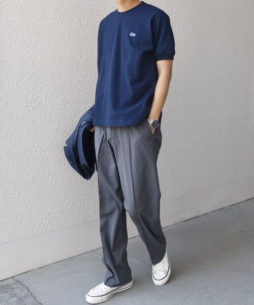 SHIPS / シップス Tシャツ | 【SHIPS any別注】LACOSTE: ワンポイント ロゴ ピケ クルーネック Tシャツ 25SS◇ | 詳細30