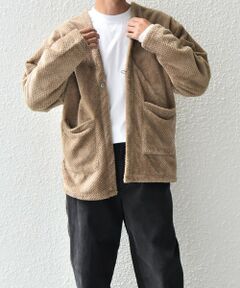 SHIPS / シップス カーディガン・ボレロ | 【WEB限定】SHIPS any: パイナップル フリース 1ボタン Vネック カーディガン◇