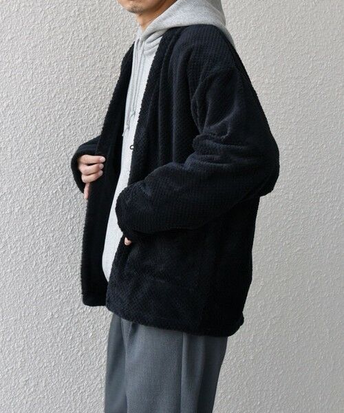 SHIPS / シップス カーディガン・ボレロ | 【WEB限定】SHIPS any: パイナップル フリース 1ボタン Vネック カーディガン◇ | 詳細4