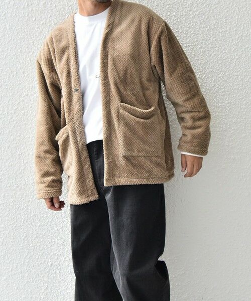 SHIPS / シップス カーディガン・ボレロ | 【WEB限定】SHIPS any: パイナップル フリース 1ボタン Vネック カーディガン◇ | 詳細10