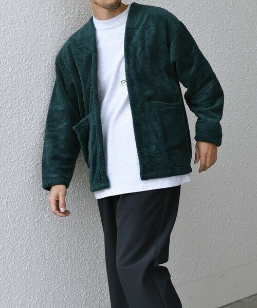 SHIPS / シップス カーディガン・ボレロ | 【WEB限定】SHIPS any: パイナップル フリース 1ボタン Vネック カーディガン◇ | 詳細21