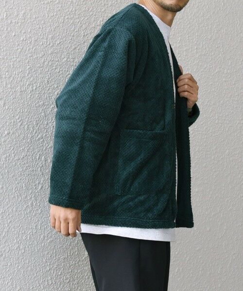 SHIPS / シップス カーディガン・ボレロ | 【WEB限定】SHIPS any: パイナップル フリース 1ボタン Vネック カーディガン◇ | 詳細22