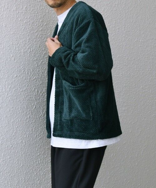 SHIPS / シップス カーディガン・ボレロ | 【WEB限定】SHIPS any: パイナップル フリース 1ボタン Vネック カーディガン◇ | 詳細23