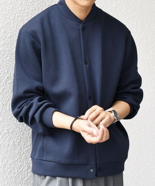 SHIPS / シップス カーディガン・ボレロ | SHIPS any: クリア ダンボール スナップ ボタン カーディガン (セットアップ対応)◆(ネイビー)