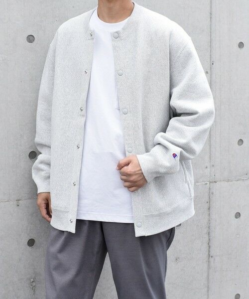 SHIPS / シップス カーディガン・ボレロ | 【SHIPS any別注】Champion: リバースウィーブ(R) クルーネック カーディガン◇ | 詳細7