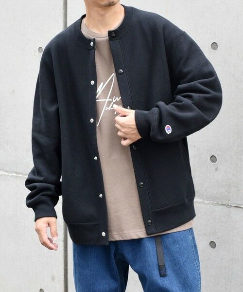 SHIPS / シップス カーディガン・ボレロ | 【SHIPS any別注】Champion: リバースウィーブ(R) クルーネック カーディガン◇ | 詳細21