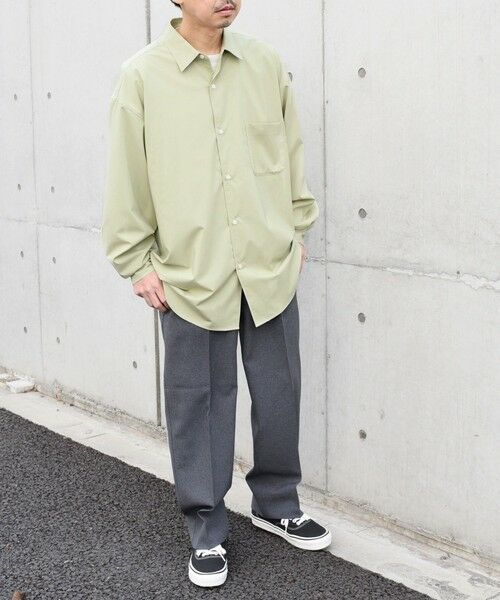 SHIPS / シップス その他パンツ | SHIPS any: 〈洗濯機可能〉ウールライク ノープリーツ ワイド ストレート パンツ◇ | 詳細1