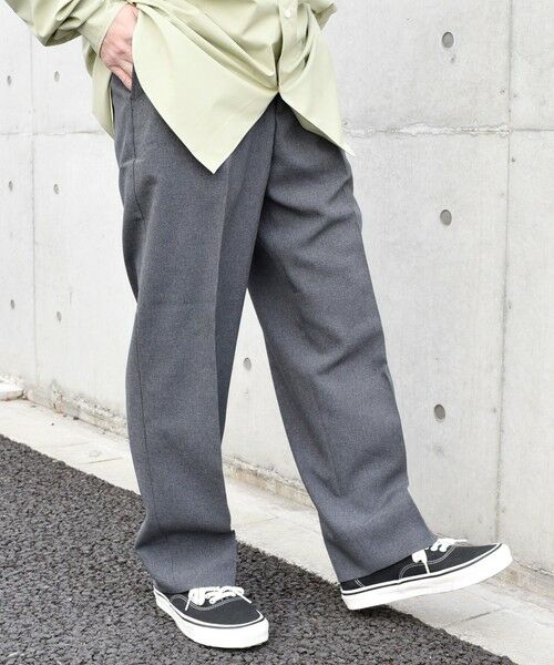 SHIPS / シップス その他パンツ | SHIPS any: 〈洗濯機可能〉ウールライク ノープリーツ ワイド ストレート パンツ◇ | 詳細4