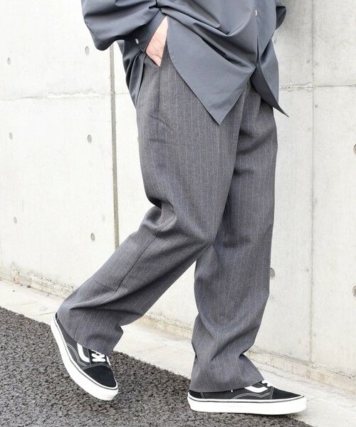 SHIPS / シップス その他パンツ | SHIPS any: 〈洗濯機可能〉ウールライク ノープリーツ ワイド ストレート パンツ◇ | 詳細20