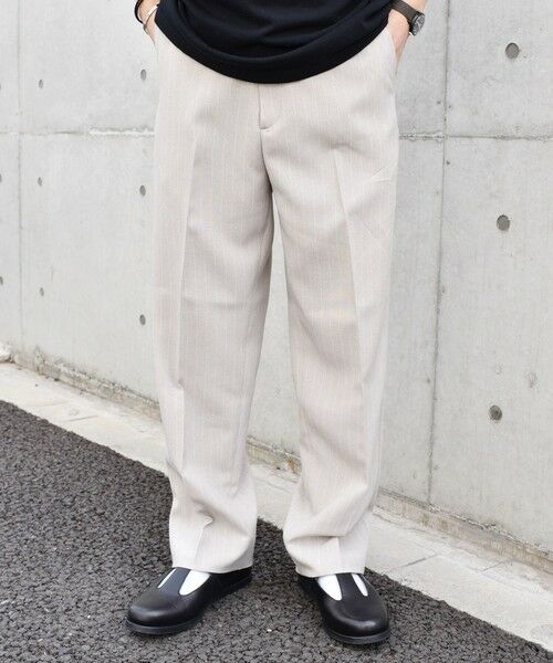 SHIPS / シップス その他パンツ | SHIPS any: 〈洗濯機可能〉ウールライク ノープリーツ ワイド ストレート パンツ◇ | 詳細25