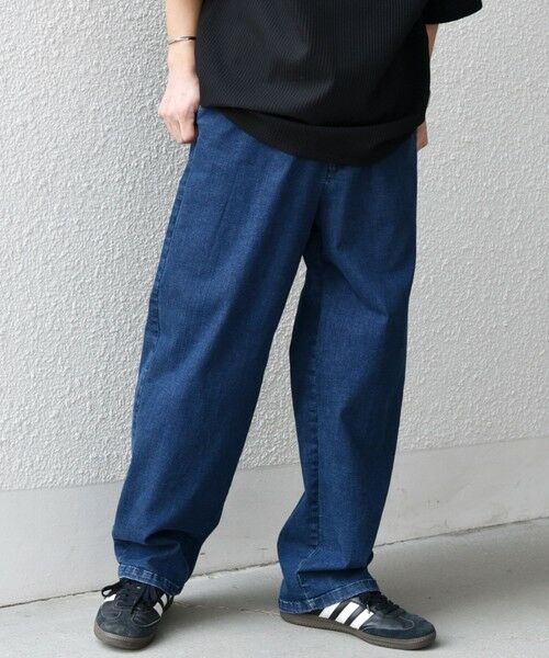 SHIPS / シップス デニムパンツ | SHIPS any: ベターコットン 1タック ストレッチ イージー バギー デニム パンツ◇ | 詳細26
