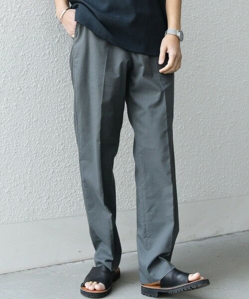 SHIPS / シップス その他パンツ | SHIPS any:〈接触冷感/遮熱等〉ハイブリッド リネン イージーパンツ (セットアップ対応)25SS◇(チャコールグレー)