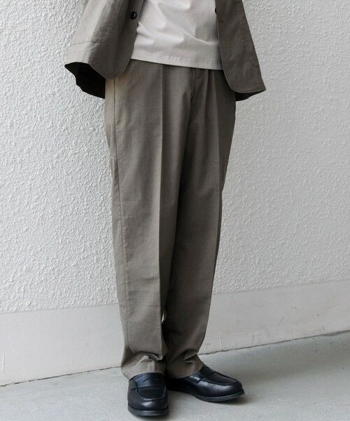 SHIPS / シップス その他パンツ | SHIPS any:〈接触冷感/遮熱等〉ハイブリッド リネン イージーパンツ (セットアップ対応)25SS◇(ライトオリーブ)