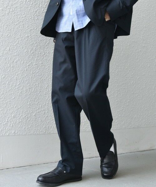 SHIPS / シップス その他パンツ | SHIPS any:〈接触冷感/遮熱等〉ハイブリッド リネン イージーパンツ (セットアップ対応)25SS◇(ネイビー)