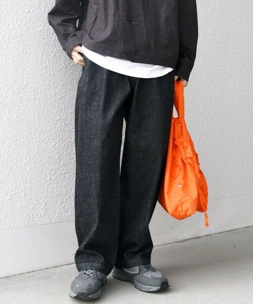 SHIPS / シップス デニムパンツ | SHIPS any: フリーサイズ カラー/ネップ デニム イージーパンツ (ユニセックス)◇ | 詳細3