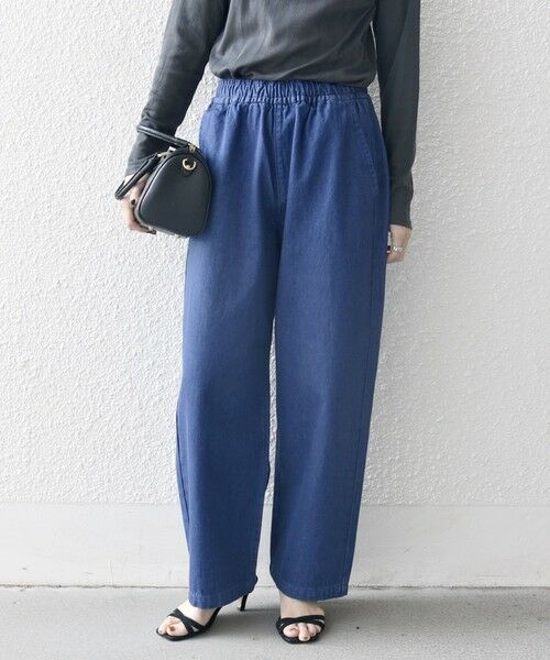 SHIPS / シップス デニムパンツ | SHIPS any: フリーサイズ カラー/ネップ デニム イージーパンツ (ユニセックス)◇(ブルー)