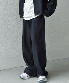 SHIPS / シップス デニムパンツ | SHIPS any: ウォッシュド デニム セミフレア ワイド パンツ (セットアップ対応)◇