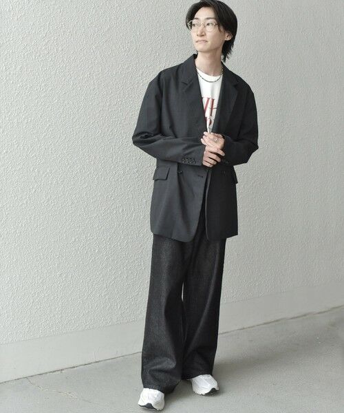 SHIPS / シップス デニムパンツ | SHIPS any: ウォッシュド デニム セミフレア ワイド パンツ (セットアップ対応)◇ | 詳細1