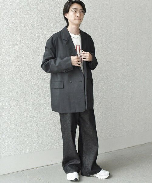 SHIPS / シップス デニムパンツ | SHIPS any: ウォッシュド デニム セミフレア ワイド パンツ (セットアップ対応)◇ | 詳細2