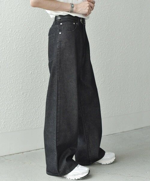 SHIPS / シップス デニムパンツ | SHIPS any: ウォッシュド デニム セミフレア ワイド パンツ (セットアップ対応)◇ | 詳細6