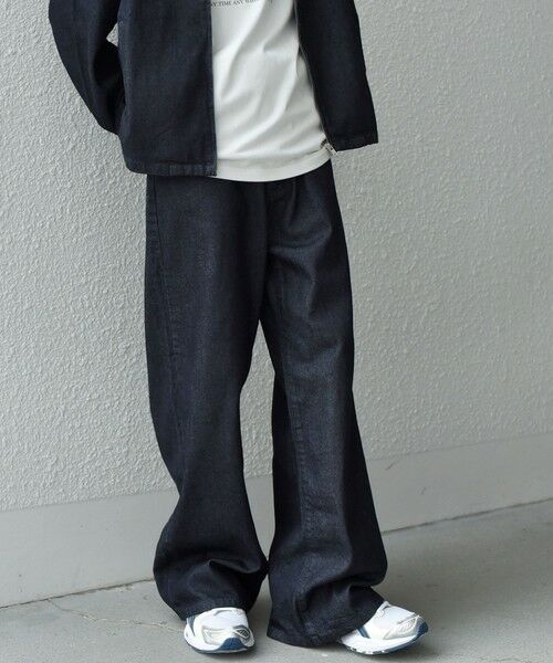 SHIPS / シップス デニムパンツ | SHIPS any: ウォッシュド デニム セミフレア ワイド パンツ (セットアップ対応)◇ | 詳細13