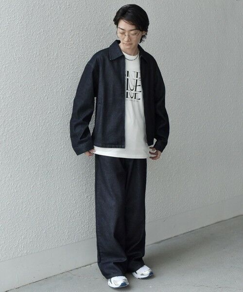 SHIPS / シップス デニムパンツ | SHIPS any: ウォッシュド デニム セミフレア ワイド パンツ (セットアップ対応)◇ | 詳細9