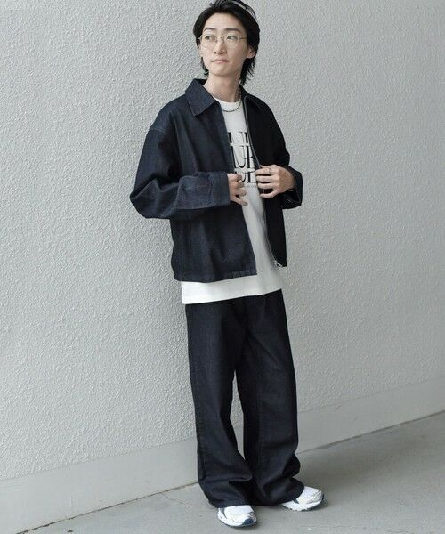 SHIPS / シップス デニムパンツ | SHIPS any: ウォッシュド デニム セミフレア ワイド パンツ (セットアップ対応)◇ | 詳細10