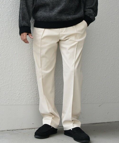 SHIPS / シップス チノ・ワークパンツ | SHIPS any: 〈洗濯機可能〉センタークリース ステッチ セミワイド イージー チノパンツ◇(ナチュラル)