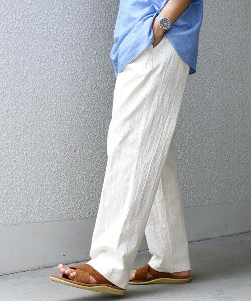 SHIPS / シップス その他パンツ | SHIPS any:〈洗濯機可能〉リネン混 2タック セミワイド イージーパンツ | 詳細4