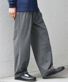 SHIPS / シップス その他パンツ | SHIPS any: LIM BLESS ソリッド/ストライプ 2プリーツ セミワイド イージーパンツ(セットアップ対応)◇