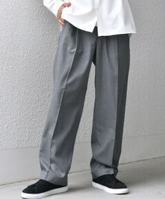 SHIPS / シップス その他パンツ | SHIPS any: LIM BLESS ソリッド/ストライプ 2プリーツ セミワイド イージーパンツ(セットアップ対応)◇