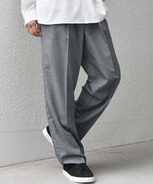 SHIPS / シップス その他パンツ | SHIPS any: LIM BLESS ソリッド/ストライプ 2プリーツ セミワイド イージーパンツ(セットアップ対応)◇ | 詳細21