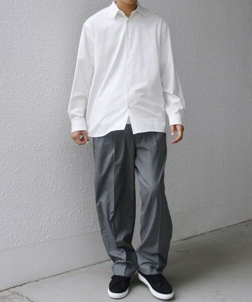 SHIPS / シップス その他パンツ | SHIPS any: LIM BLESS ソリッド/ストライプ 2プリーツ セミワイド イージーパンツ(セットアップ対応)◇ | 詳細17