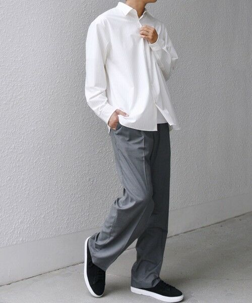 SHIPS / シップス その他パンツ | SHIPS any: LIM BLESS ソリッド/ストライプ 2プリーツ セミワイド イージーパンツ(セットアップ対応)◇ | 詳細18