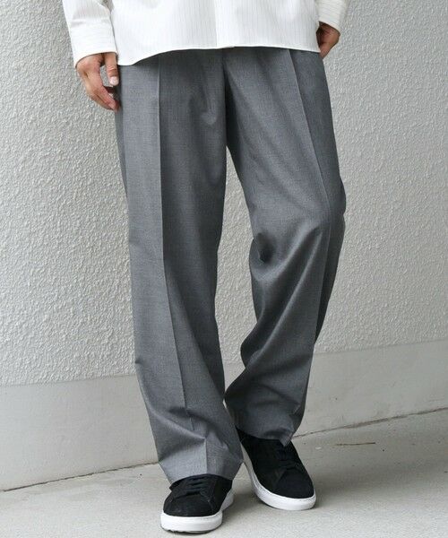 SHIPS / シップス その他パンツ | SHIPS any: LIM BLESS ソリッド/ストライプ 2プリーツ セミワイド イージーパンツ(セットアップ対応)◇ | 詳細19