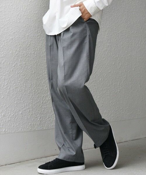 SHIPS / シップス その他パンツ | SHIPS any: LIM BLESS ソリッド/ストライプ 2プリーツ セミワイド イージーパンツ(セットアップ対応)◇ | 詳細20