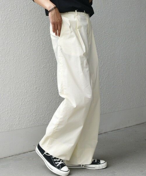 SHIPS / シップス チノ・ワークパンツ | SHIPS any:〈洗濯機可能〉MERROW ワイド 1タック イージー チノパンツ◇ | 詳細5