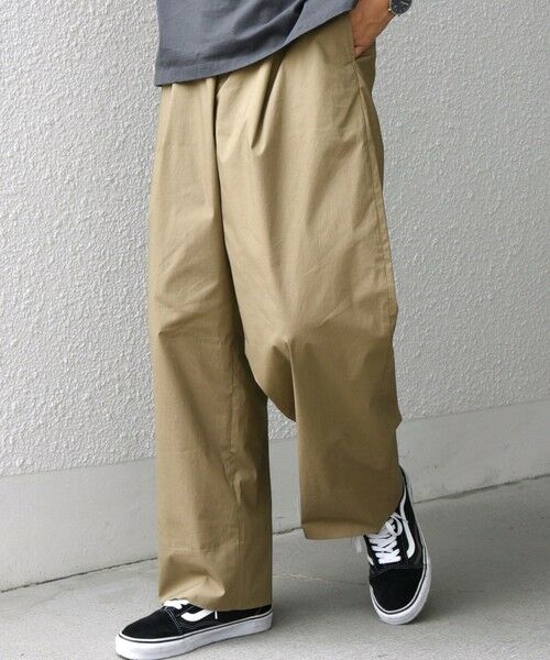 SHIPS / シップス チノ・ワークパンツ | SHIPS any:〈洗濯機可能〉MERROW ワイド 1タック イージー チノパンツ◇ | 詳細18