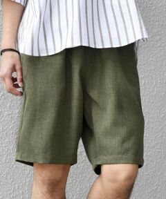 SHIPS / シップス ショート・ハーフ・半端丈パンツ | SHIPS any:〈洗濯機可能〉リネンライク イージー ショーツ (セットアップ対応)◇