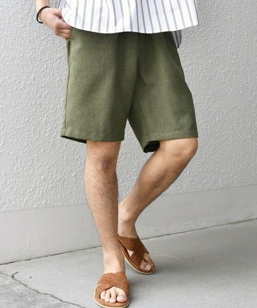 SHIPS / シップス ショート・ハーフ・半端丈パンツ | SHIPS any:〈洗濯機可能〉リネンライク イージー ショーツ (セットアップ対応)◇ | 詳細13