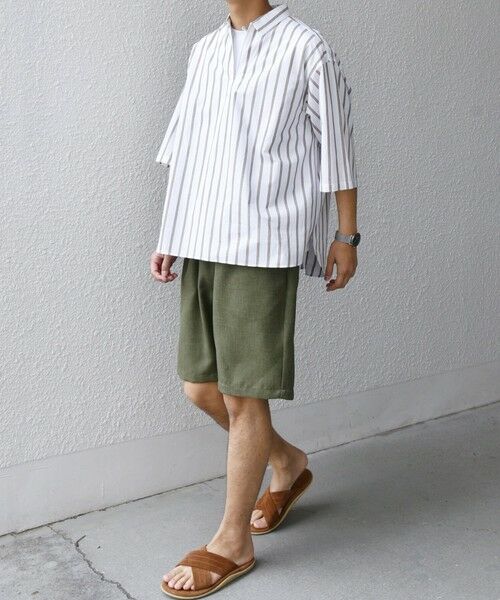 SHIPS / シップス ショート・ハーフ・半端丈パンツ | SHIPS any:〈洗濯機可能〉リネンライク イージー ショーツ (セットアップ対応)◇ | 詳細9