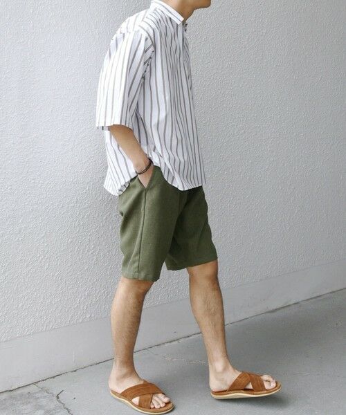 SHIPS / シップス ショート・ハーフ・半端丈パンツ | SHIPS any:〈洗濯機可能〉リネンライク イージー ショーツ (セットアップ対応)◇ | 詳細10