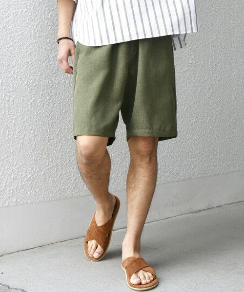 SHIPS / シップス ショート・ハーフ・半端丈パンツ | SHIPS any:〈洗濯機可能〉リネンライク イージー ショーツ (セットアップ対応)◇ | 詳細11