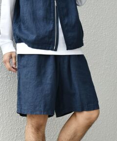 SHIPS / シップス ショート・ハーフ・半端丈パンツ | SHIPS any:〈洗濯機可能〉NOVELTEX リネン イージー ショーツ(セットアップ対応)◇